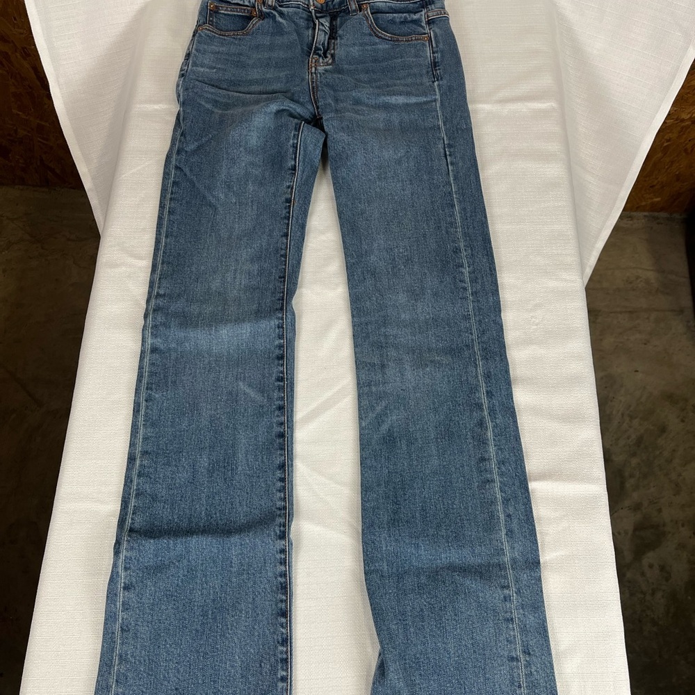 Free People Bootcut Jeans W25 Blue Denim Low Rise Boho Flare Womens